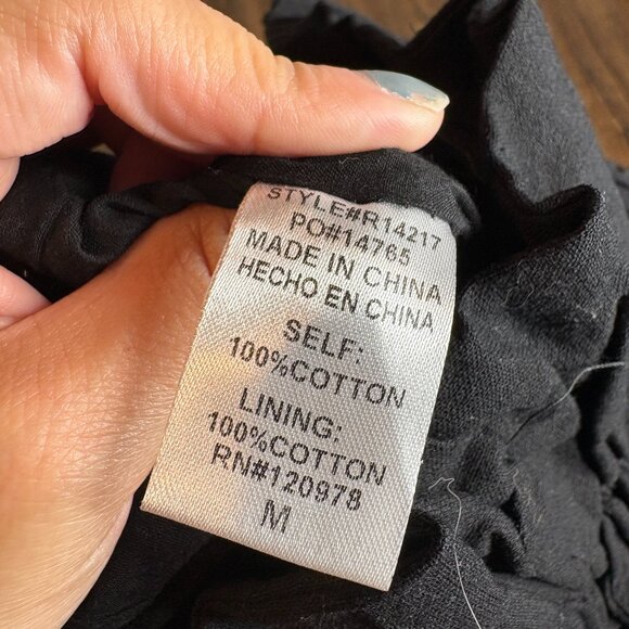 NWT Entro black strapless ruffle romper - Picture 6 of 6